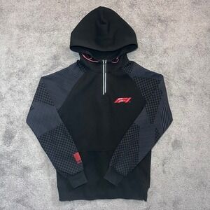 Formula 1 F1 Hoodie Mens Small Black Quarter Zip Graphic Fanatics On The Edge